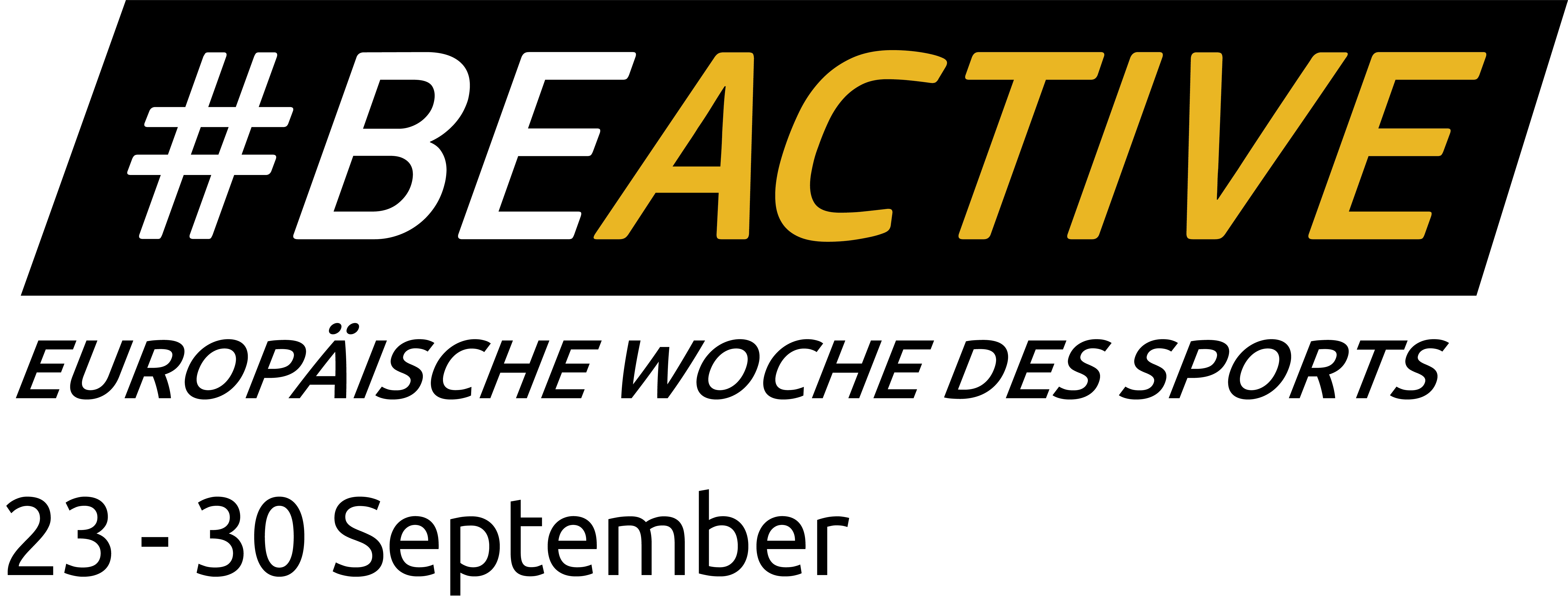 BeActive Logo mit schwarzem Balken ohne Datum